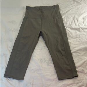 Cotton On Ribbed Green/Gray Crop Leggings Size Small